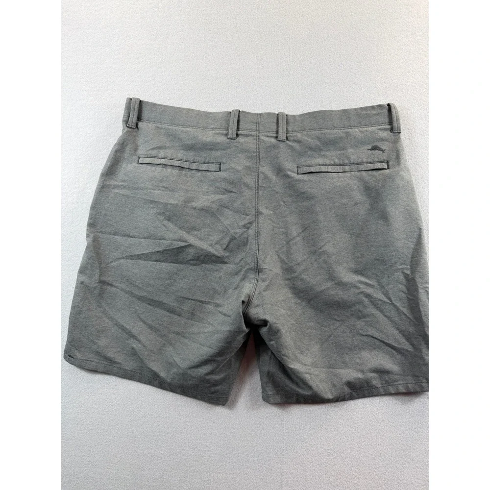 Tommy Bahama‎ Hybrid Shorts Mens 38 Gray Performance Stretch Zip Pockets